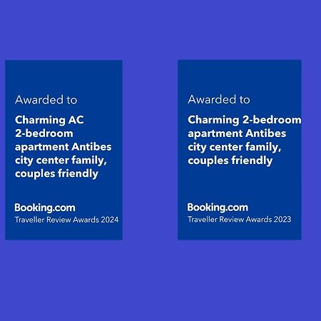 Charming Ac 2-Bedroom Apartment Antibes City Center Family, Couples Friendly المظهر الخارجي الصورة